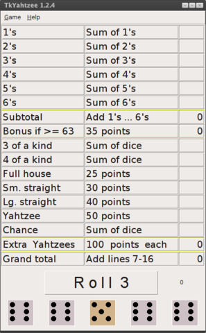 [TkYahtzee]